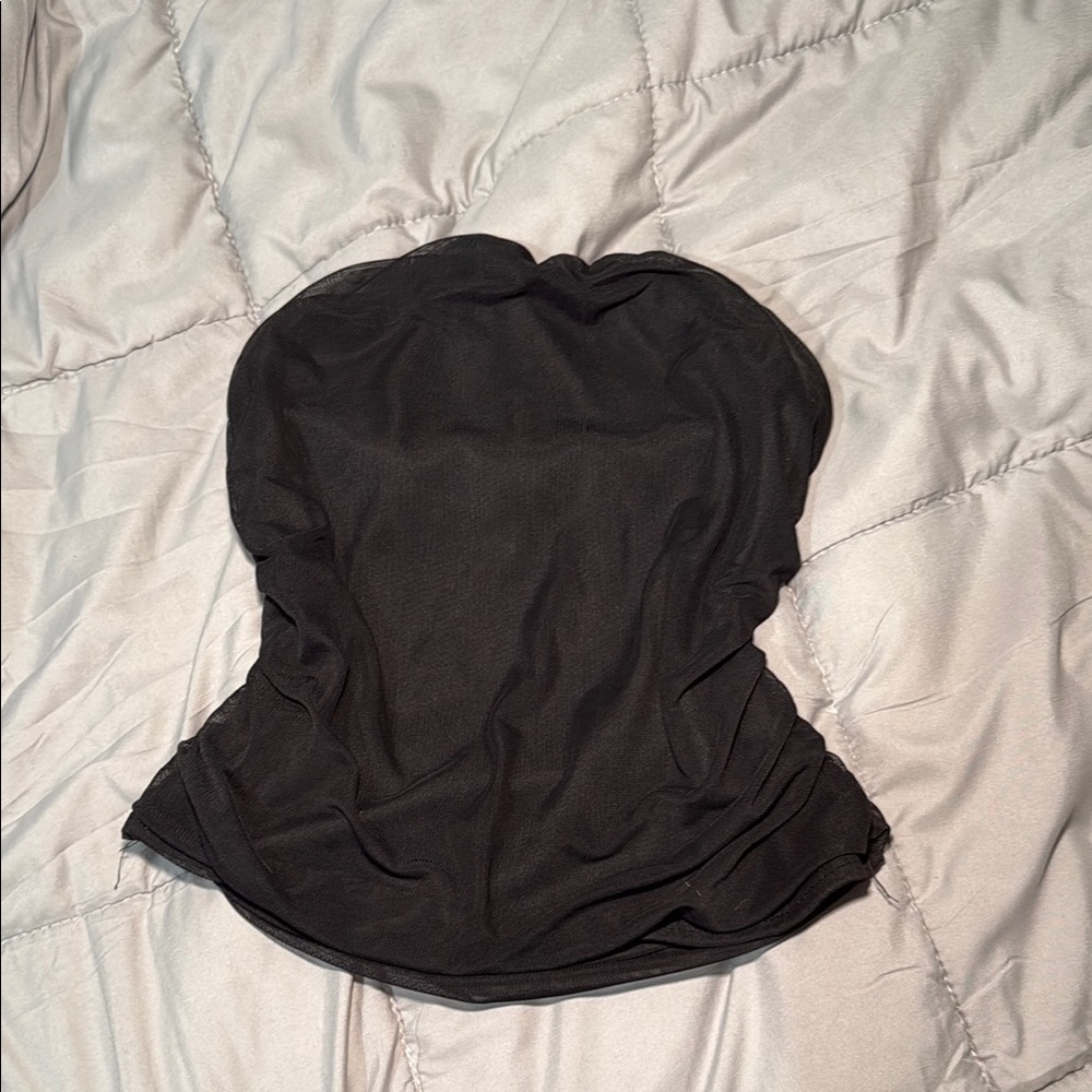 Black Strapless Top
